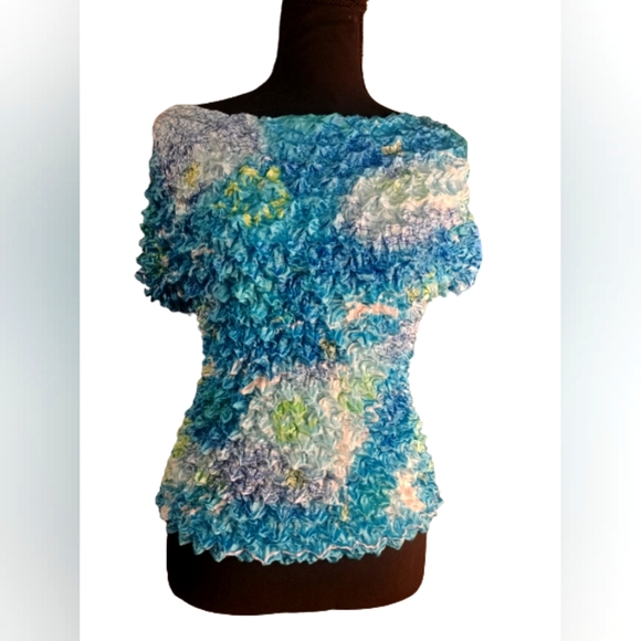 NWT popcorn blouse. One size. - Picture 1 of 3